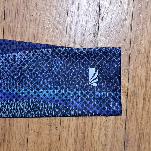 Marika Jordan Performance Legging Navy Blue & Turquoise Contoured Fit Sz XS - Picture 6 of 7